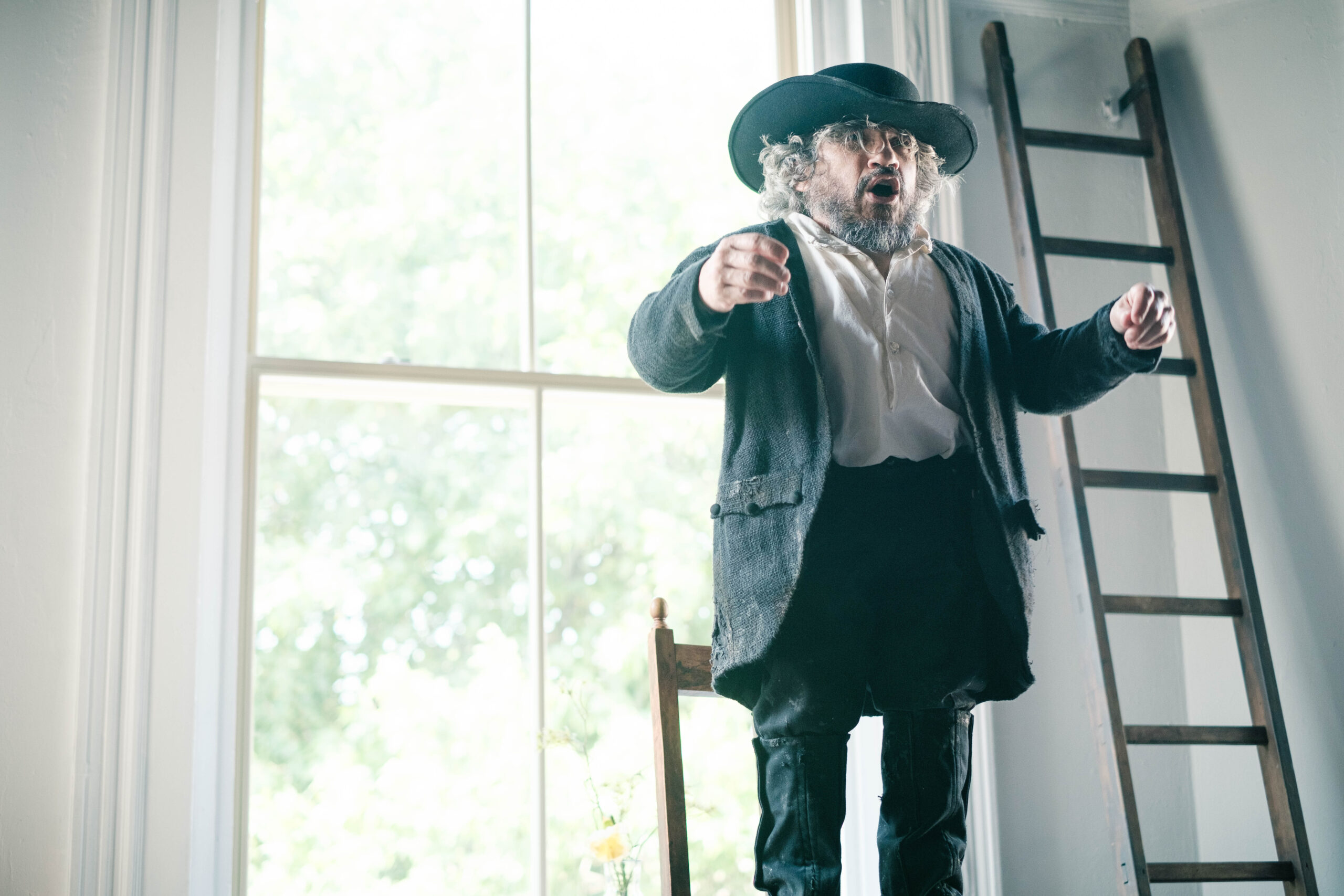 Photo of Mark Povinelli in character as Benjamin Lay