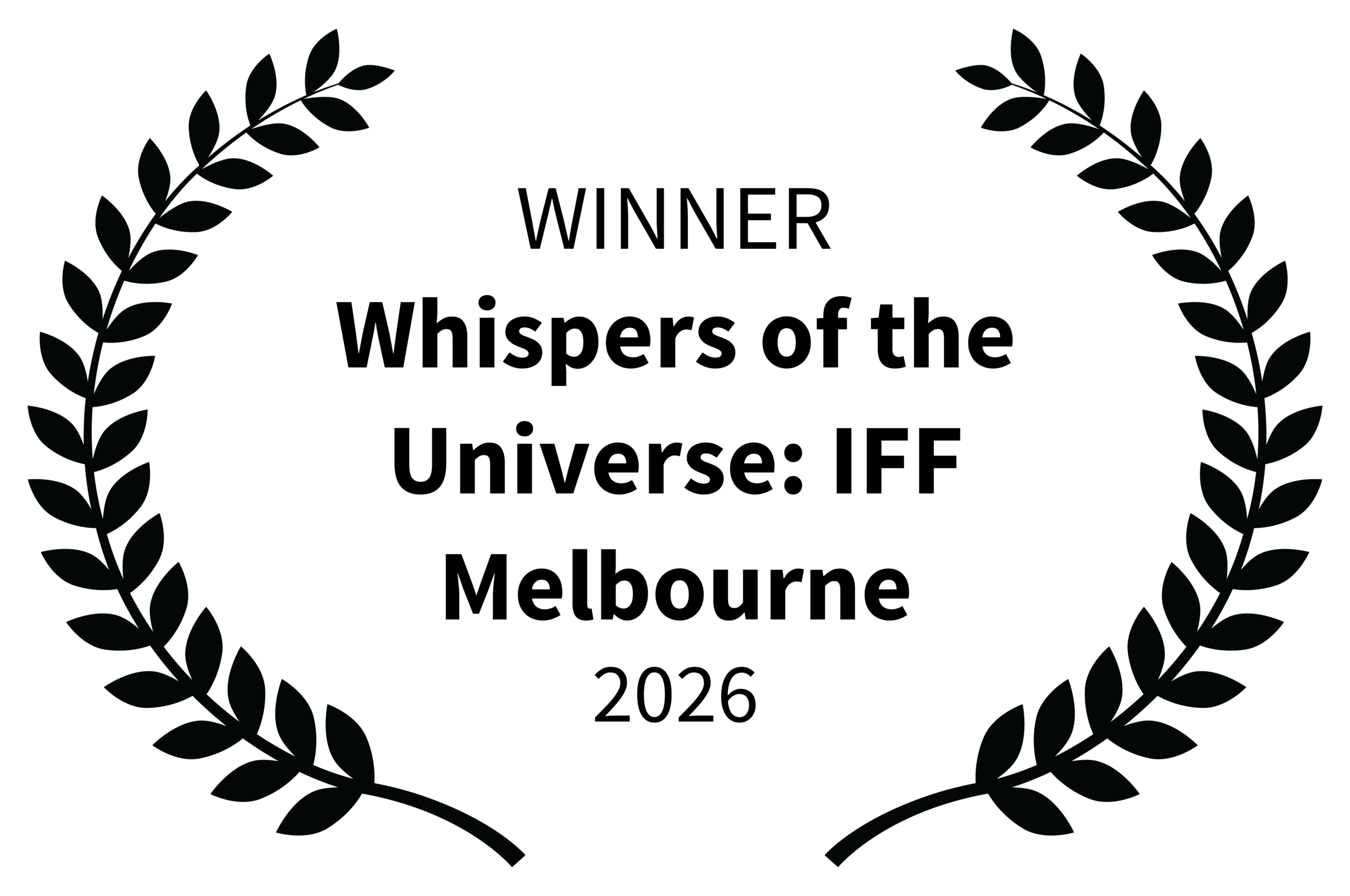 Award laurel for Whispers of the Universe: IFF Melbourne
